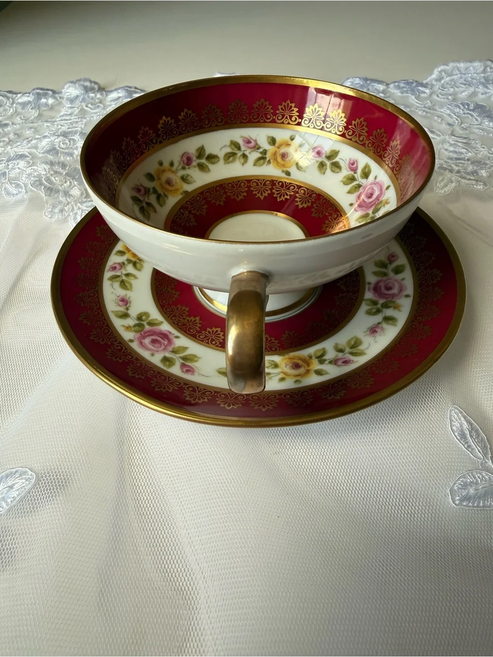 Vintage Rudolph Wachter Bavarian Teacup & Saucer Set